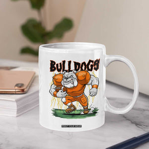 Funny Bulldog Playing Football Coffee Mug Game Day Dog Lover TS12 Print Your Wear