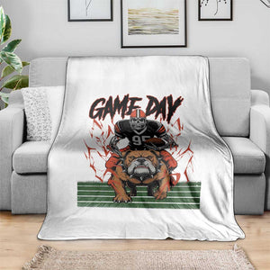 Funny Skeleton Playing Football Throw Blanket Game Day Gift TS12 Print Your Wear