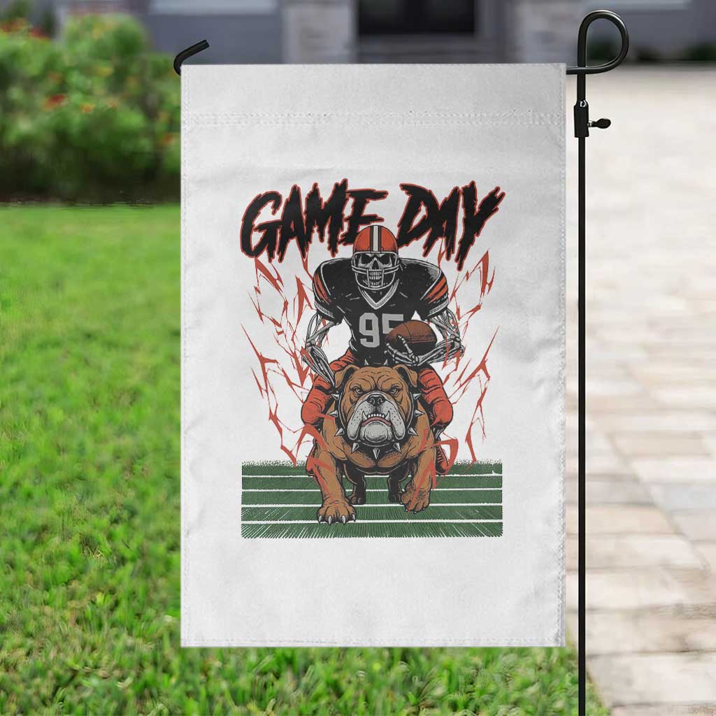 Funny Skeleton Playing Football Garden Flag Game Day Gift TS12 Print Your Wear