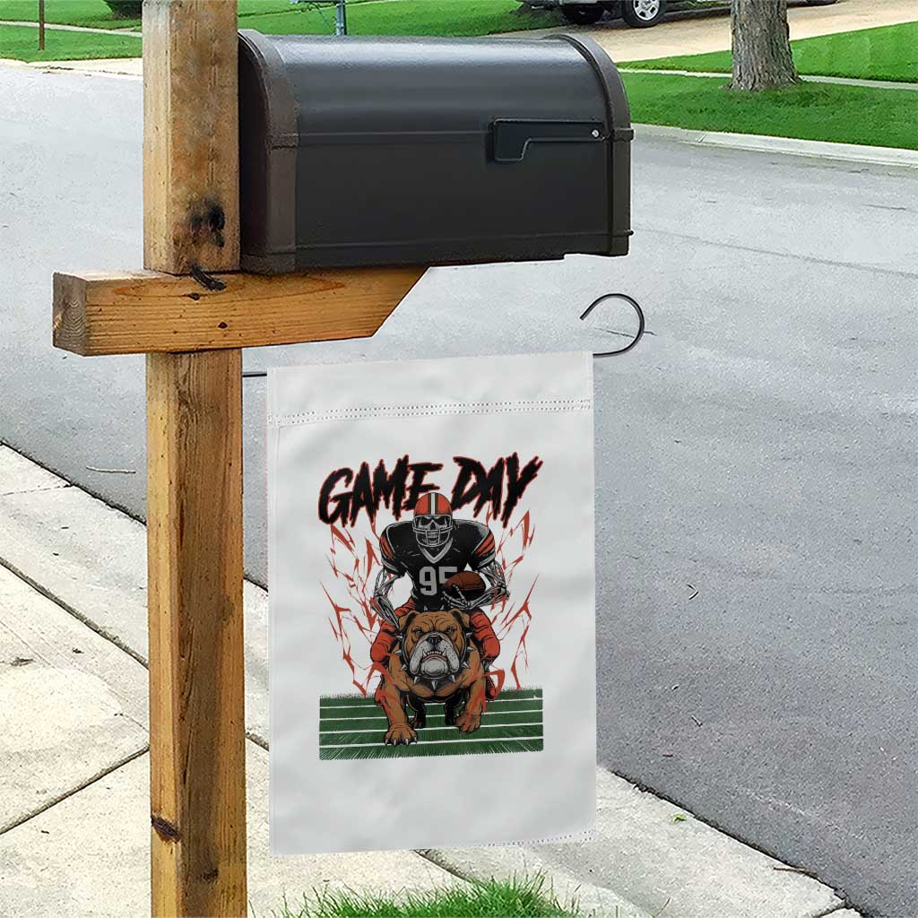 Funny Skeleton Playing Football Garden Flag Game Day Gift TS12 Print Your Wear