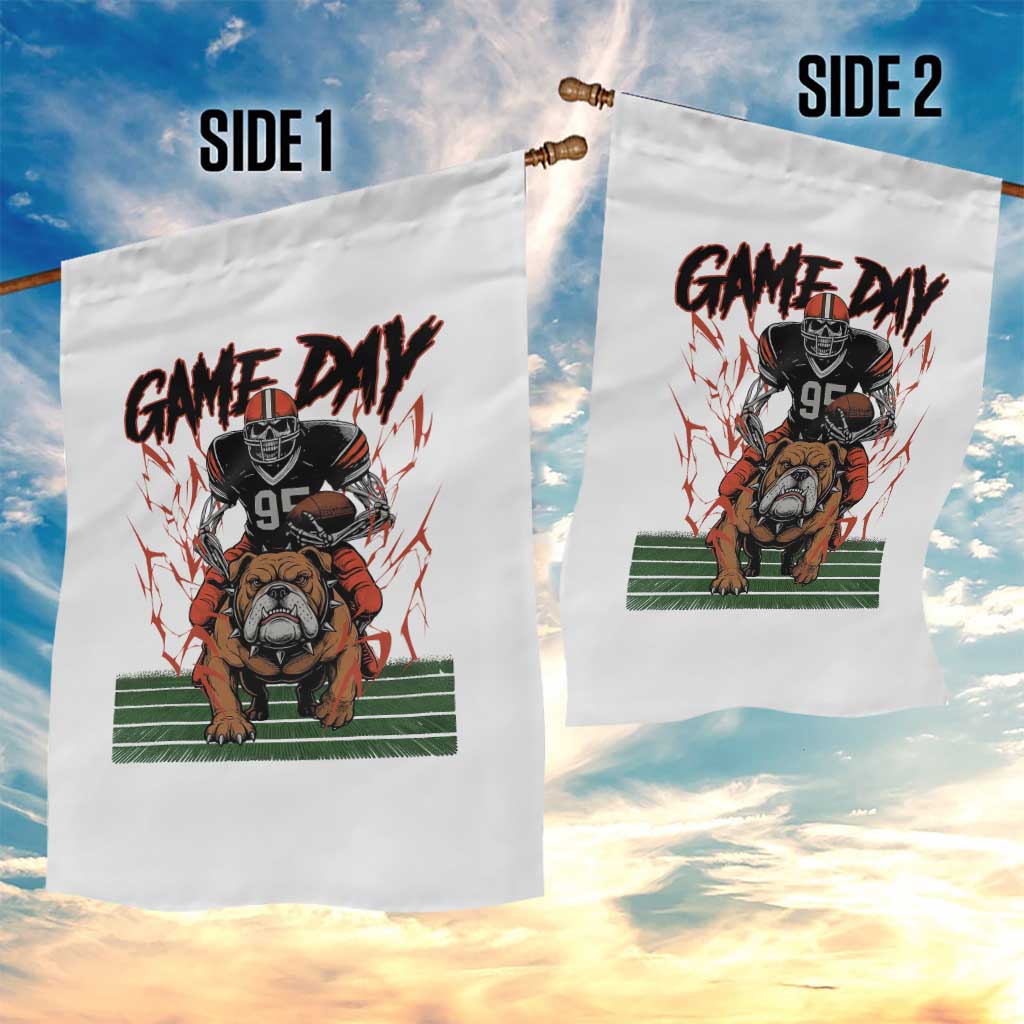 Funny Skeleton Playing Football Garden Flag Game Day Gift TS12 Print Your Wear