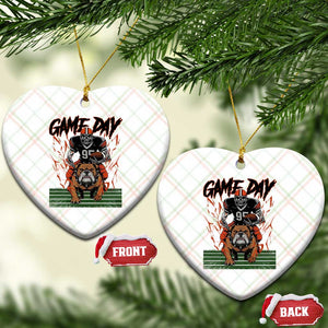 Funny Skeleton Playing Football Ceramic Ornament Game Day Gift TS12 Print Your Wear