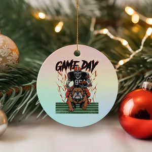 Funny Skeleton Playing Football Ceramic Ornament Game Day Gift TS12 1pc Pastel Print Your Wear