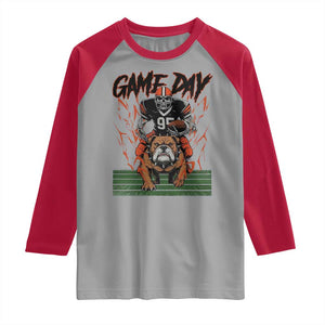 Funny Skeleton Playing Football Raglan Shirt Game Day Gift TS12 Sport Gray Red Print Your Wear