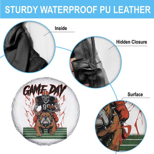 Funny Skeleton Playing Football Spare Tire Cover Game Day Gift TS12 Print Your Wear