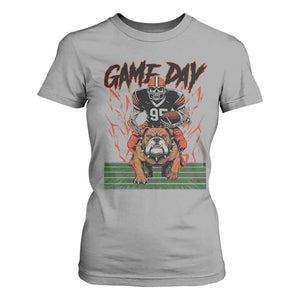 Funny Skeleton Playing Football T Shirt For Women Game Day Gift TS12 Sport Gray Print Your Wear