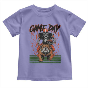 Funny Skeleton Playing Football Toddler T Shirt Game Day Gift TS12 Violet Print Your Wear