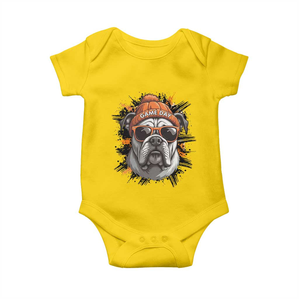 Bulldog Football Spirit Baby Onesie Game Day Dog Lover Gift TS12 Daisy Print Your Wear