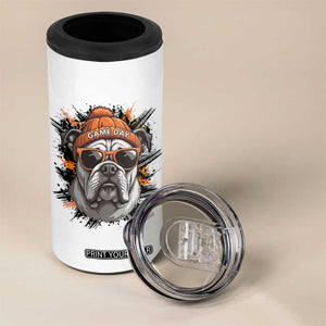Bulldog Football Spirit 4 in 1 Can Cooler Tumbler Game Day Dog Lover Gift TS12 Print Your Wear