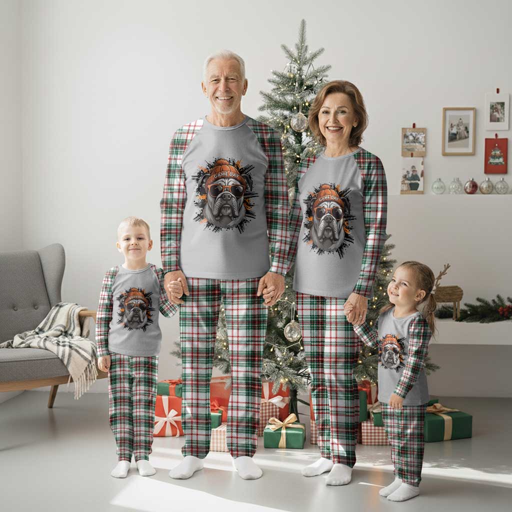 Bulldog Football Spirit Plaid Pajama Set Game Day Dog Lover Gift TS12 Christmas Plaid Print Your Wear