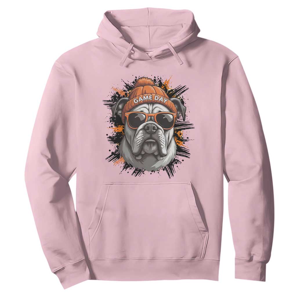 Bulldog Football Spirit Hoodie Game Day Dog Lover Gift TS12 Light Pink Print Your Wear