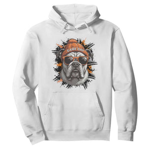 Bulldog Football Spirit Hoodie Game Day Dog Lover Gift TS12 White Print Your Wear