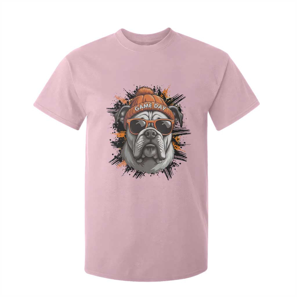 Bulldog Football Spirit T Shirt For Kid Game Day Dog Lover Gift TS12 Light Pink Print Your Wear