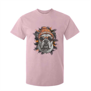 Bulldog Football Spirit T Shirt For Kid Game Day Dog Lover Gift TS12 Light Pink Print Your Wear