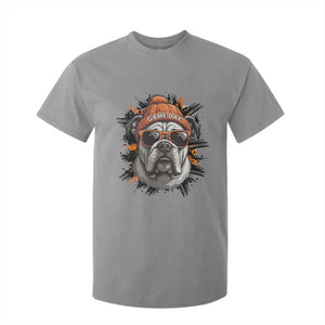 Bulldog Football Spirit T Shirt For Kid Game Day Dog Lover Gift TS12 Sport Gray Print Your Wear