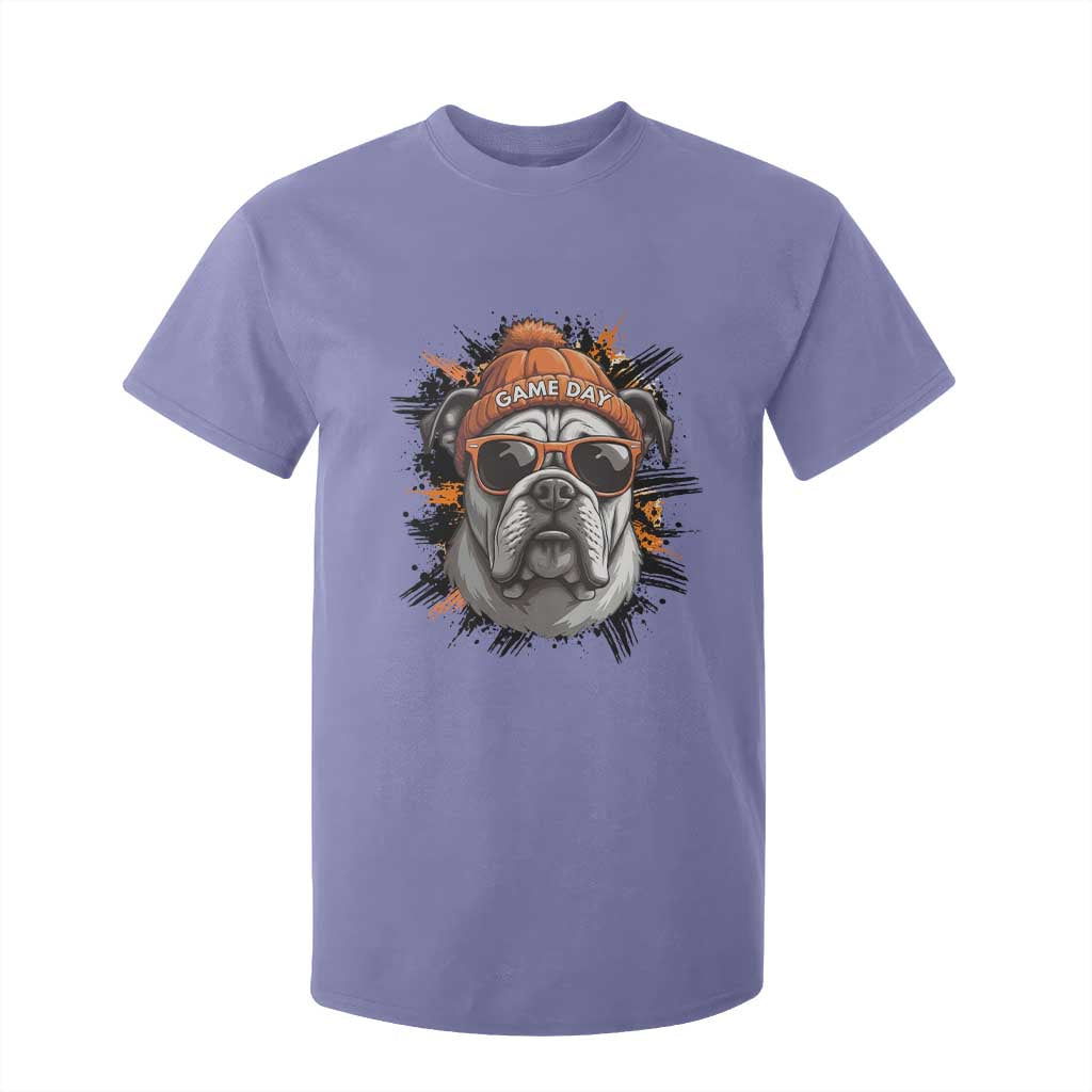 Bulldog Football Spirit T Shirt For Kid Game Day Dog Lover Gift TS12 Violet Print Your Wear
