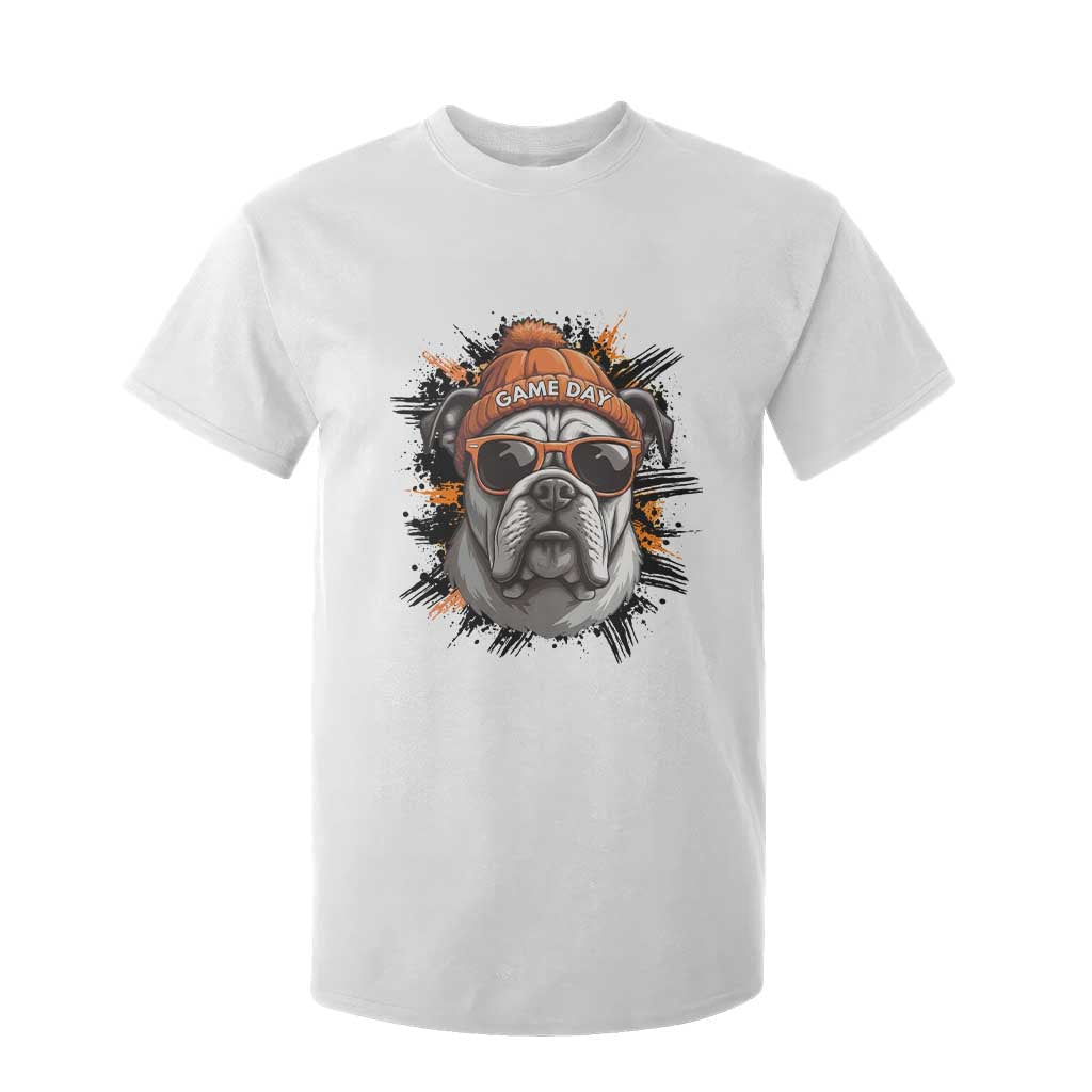 Bulldog Football Spirit T Shirt For Kid Game Day Dog Lover Gift TS12 White Print Your Wear