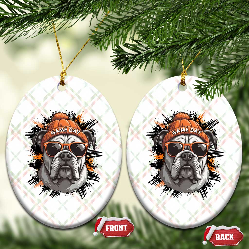 Bulldog Football Spirit Ceramic Ornament Game Day Dog Lover Gift TS12 Print Your Wear