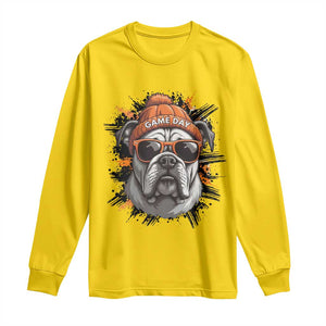 Bulldog Football Spirit Long Sleeve Shirt Game Day Dog Lover Gift TS12 Daisy Print Your Wear