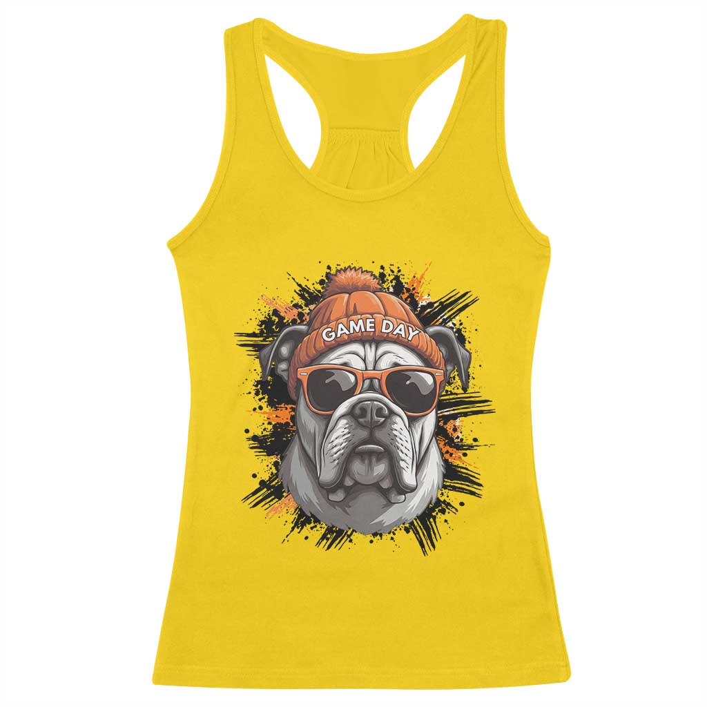 Bulldog Football Spirit Racerback Tank Top Game Day Dog Lover Gift TS12 Daisy Print Your Wear