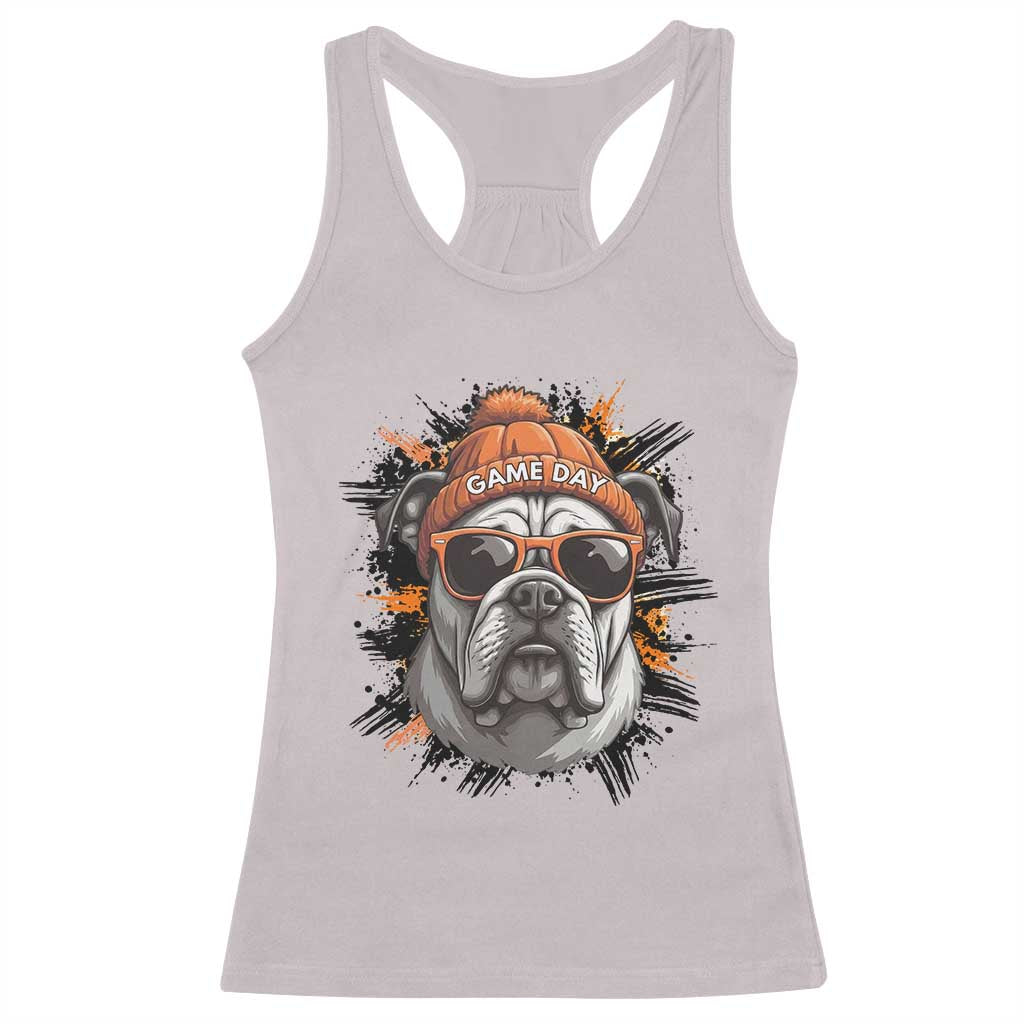 Bulldog Football Spirit Racerback Tank Top Game Day Dog Lover Gift TS12 Ice Gray Print Your Wear