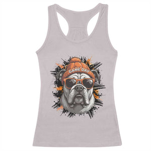 Bulldog Football Spirit Racerback Tank Top Game Day Dog Lover Gift TS12 Ice Gray Print Your Wear