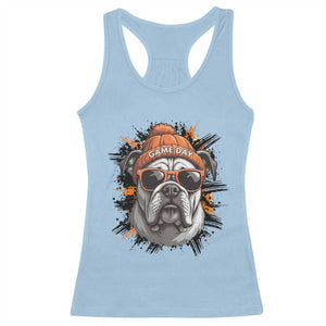 Bulldog Football Spirit Racerback Tank Top Game Day Dog Lover Gift TS12 Light Blue Print Your Wear