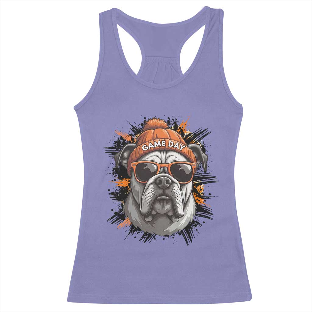 Bulldog Football Spirit Racerback Tank Top Game Day Dog Lover Gift TS12 Violet Print Your Wear