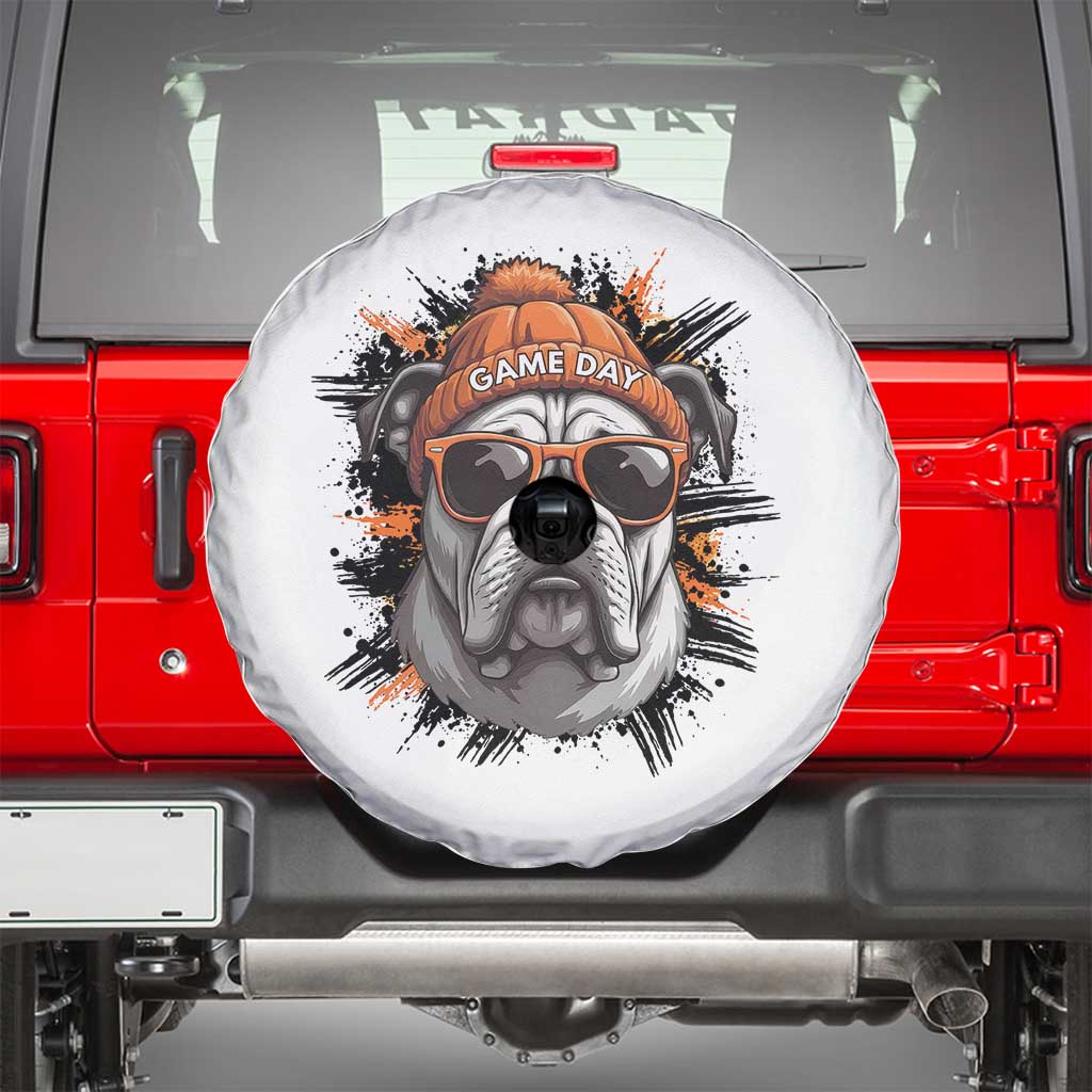 Bulldog Football Spirit Spare Tire Cover Game Day Dog Lover Gift TS12 White Print Your Wear