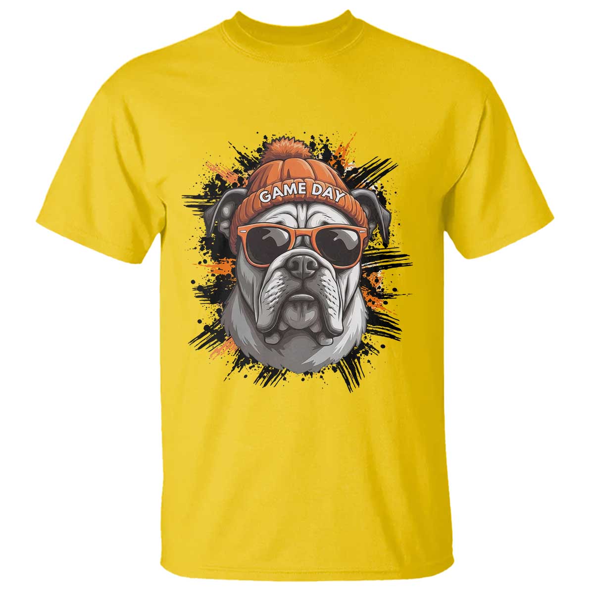 Bulldog Football Spirit T Shirt Game Day Dog Lover Gift TS12 Daisy Print Your Wear
