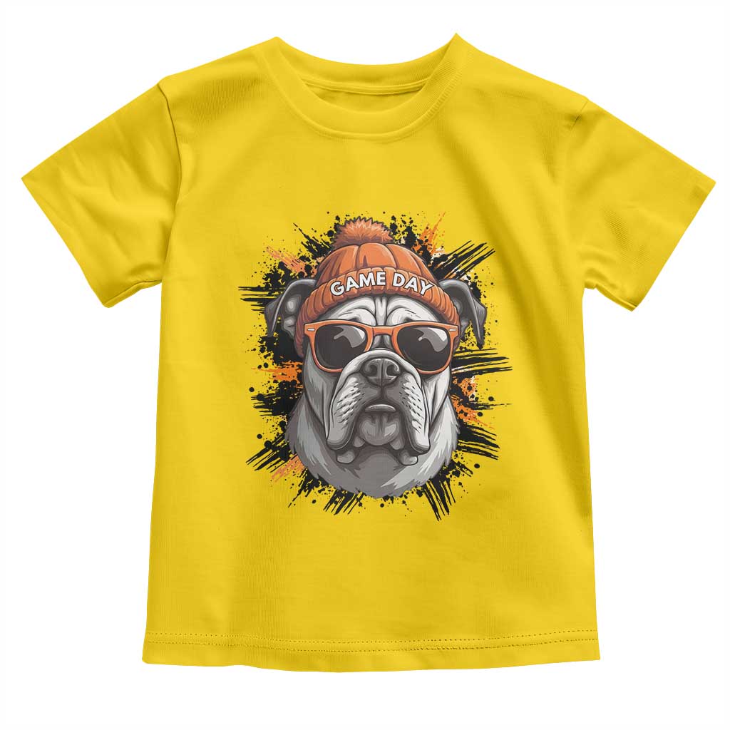 Bulldog Football Spirit Toddler T Shirt Game Day Dog Lover Gift TS12 Daisy Print Your Wear