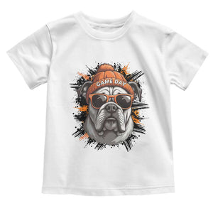 Bulldog Football Spirit Toddler T Shirt Game Day Dog Lover Gift TS12 White Print Your Wear