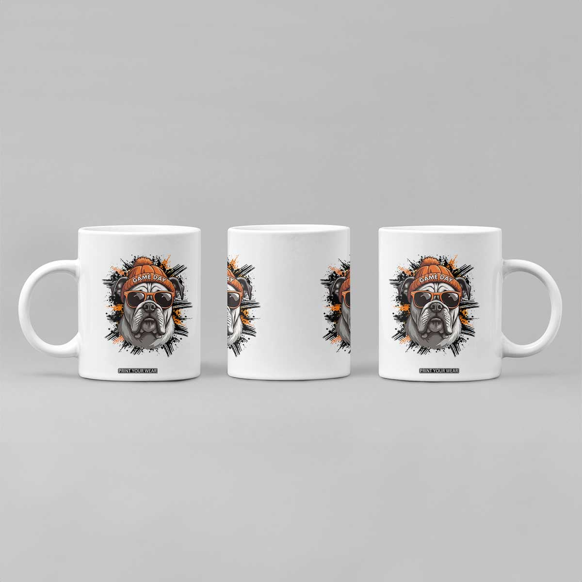 Bulldog Football Spirit Coffee Mug Game Day Dog Lover Gift TS12 Print Your Wear
