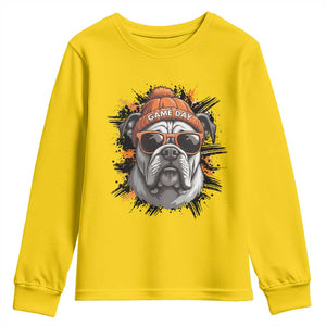 Bulldog Football Spirit Youth Sweatshirt Game Day Dog Lover Gift TS12 Daisy Print Your Wear