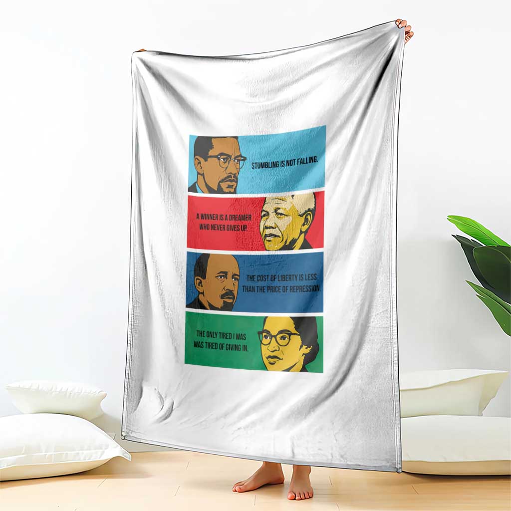 African American Leaders History Quote Gift Throw Blanket TS12 Print Your Wear