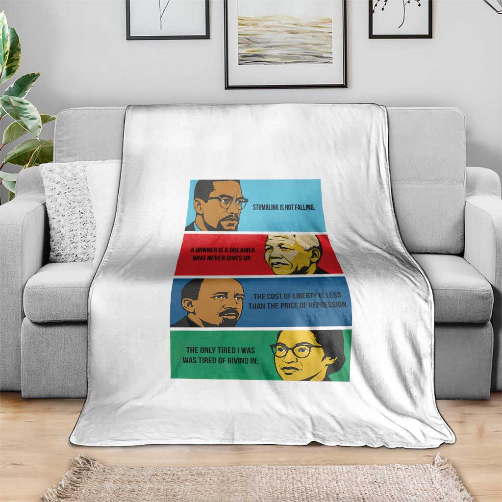 African American Leaders History Quote Gift Throw Blanket TS12 Print Your Wear