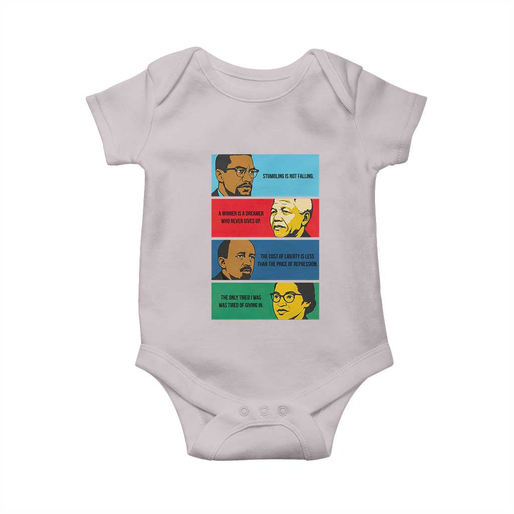 African American Leaders History Quote Gift Baby Onesie TS12 Ice Gray Print Your Wear