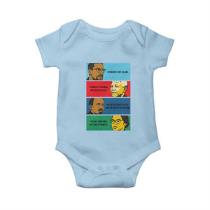African American Leaders History Quote Gift Baby Onesie TS12 Light Blue Print Your Wear