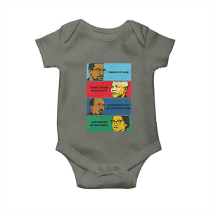 African American Leaders History Quote Gift Baby Onesie TS12 Military Green Print Your Wear