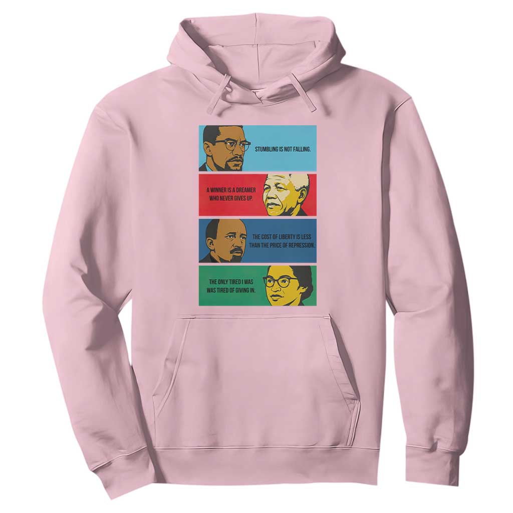 African American Leaders History Quote Gift Hoodie TS12 Light Pink Print Your Wear
