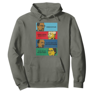 African American Leaders History Quote Gift Hoodie TS12 Military Green Print Your Wear
