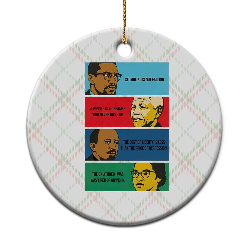 African American Leaders History Quote Gift Ceramic Ornament TS12 1pc Christmas Plaid Print Your Wear