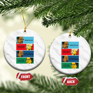African American Leaders History Quote Gift Ceramic Ornament TS12 1pc White Marble Print Your Wear