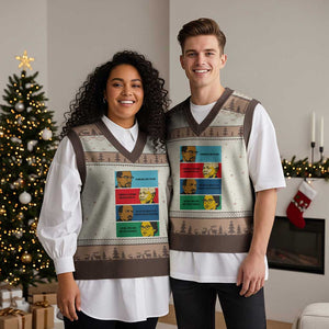 African American Leaders History Quote Gift V-Neck Knit Sweater Vest TS12 Mocha Mousse Print Your Wear
