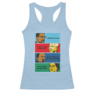 African American Leaders History Quote Gift Racerback Tank Top TS12 Light Blue Print Your Wear