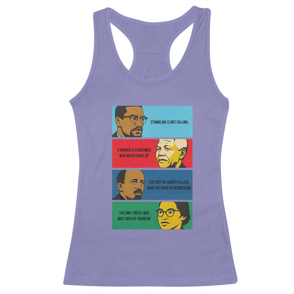 African American Leaders History Quote Gift Racerback Tank Top TS12 Violet Print Your Wear