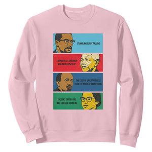 African American Leaders History Quote Gift Sweatshirt TS12 Light Pink Print Your Wear