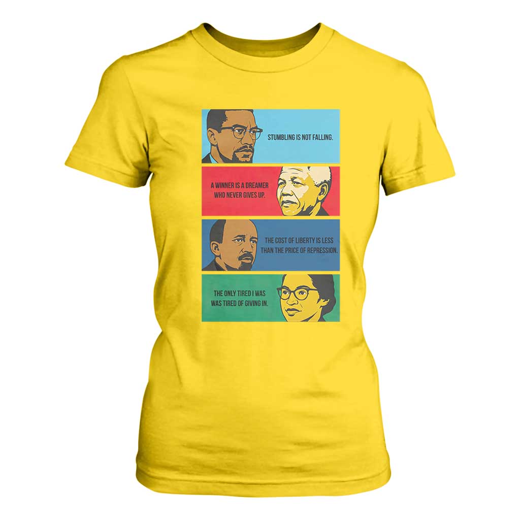 African American Leaders History Quote Gift T Shirt For Women TS12 Daisy Print Your Wear