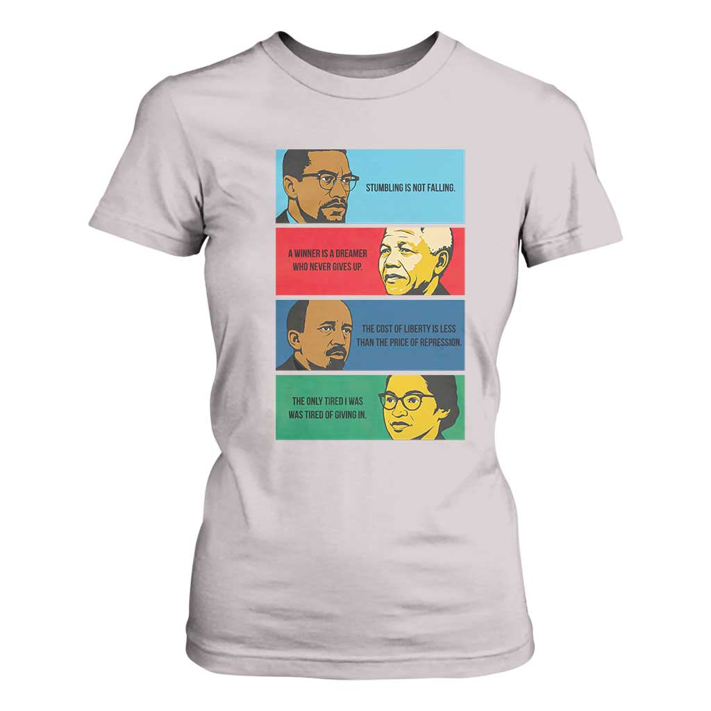 African American Leaders History Quote Gift T Shirt For Women TS12 Ice Gray Print Your Wear