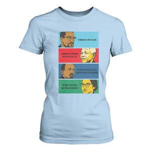 African American Leaders History Quote Gift T Shirt For Women TS12 Light Blue Print Your Wear
